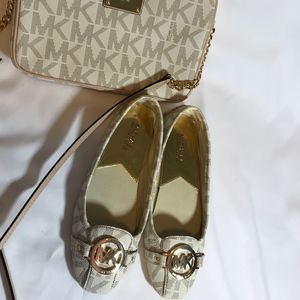 Michael Kors crossbody purse and shoes